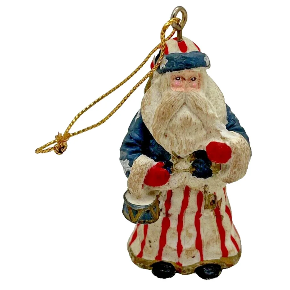 Kurt S Adler Wooden Toy Soldier Santa Captain Christmas Ornaments Lot Of 3 - Picture 6 of 13